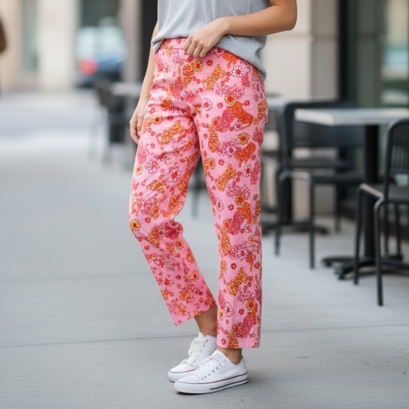 LILLY PULITZER LILLY CAPRI TANGO TIGERS - size 4 - Picture 1 of 3